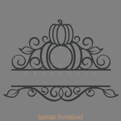 pumpkin monogram name frame for glowforge or laser cutter