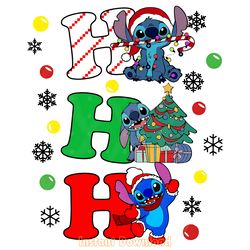 hohoho santa stitch christmas png digital download files
