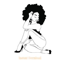 thick girl magic woman silhouette, cricut svg,african american svg,black woman