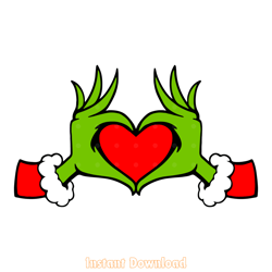 grinch heart svg digital download files