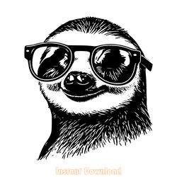 sloth with sunglasses , sloth svg ,summer t-shirt designs