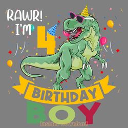 personalization birthday boy dinosaur png