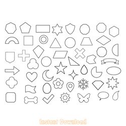 procreate shape stamps digital download files