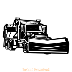 snow plow truck svg digital download files