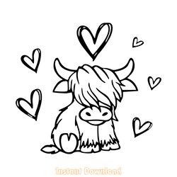 baby cow svg digital download files