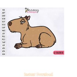 capybara madrigal machine embroidery design