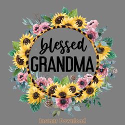 sunflower blessed grandma png digital download files