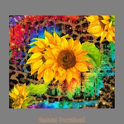 tie dye sunflower rainbow 20 oz skinny digital download files