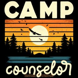 camp counselor retro summer png digital download files