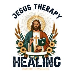 jesus therapy healing png design digital download files