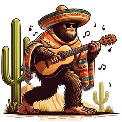 funny cinco de mayo bigfoot mexican png digital download files