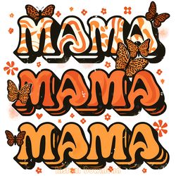 mama retro flower png, sublimation png, digital download files