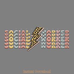 social worker retro png design digital download files