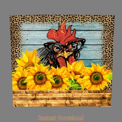 chicken girl farm country sunflower png digital download files