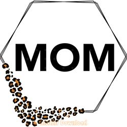 mom leopard frame digital download files