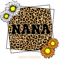 nana leopard sunflower daisy digital download files