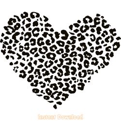 leopard heart svg digital download files