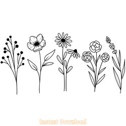 flower svg florals svg files digital download files