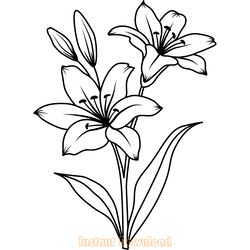 flower svg flower wedding svg lily svg digital download files