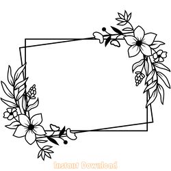 flower svg flower wreath svg bundle digital download files