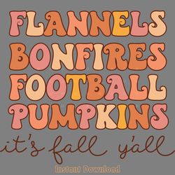 flannels bonfires football pumpkins svg digital download files