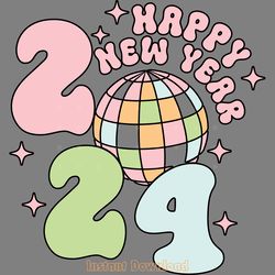 happy new year disco ball svg cut file digital download files