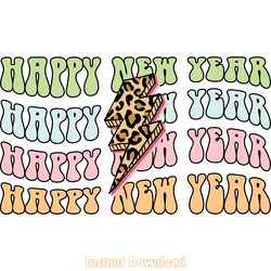 happy new year thunderbolt svg cut file digital download files