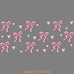 coquette pink bow svg png 16 oz libbey digital download files