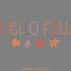 hello fall svg png digital download files