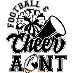 football and cheer aunt svg cut file png