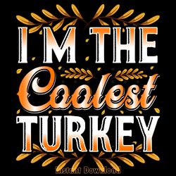 the coolest turkey t-shirt design vector