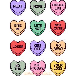 anti candy hearts png sublimation digital download files