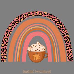 fall rainbow pumpkin spice png digital download files