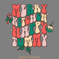 merry kitchen happy tummy sublimation digital download files