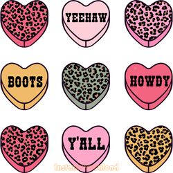 western candy heart png sublimation digital download files