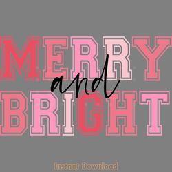 merry and bright png sublimation digital download files