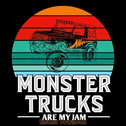 vintage retro monster truck are my jam digital download files