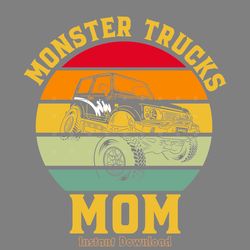 retro vintage monster truck mom digital download files
