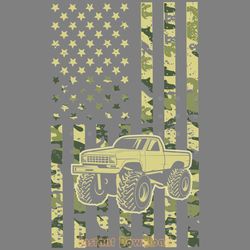 camo american flag monster truck digital download files