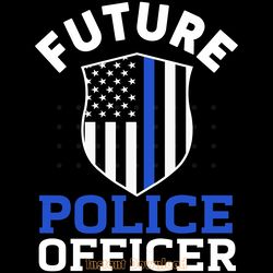 future police officer usa flag policeman