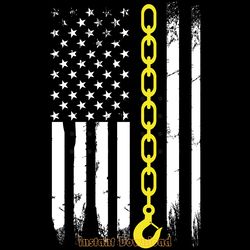 tow truck thin yellow line american flag