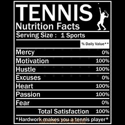 funny tennis nutrition facts digital download files