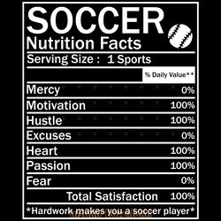 funny soccer nutrition facts digital download files