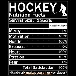 funny hockey nutrition facts digital download files