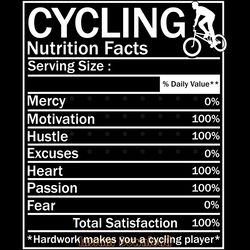 funny cycling nutrition facts digital download files