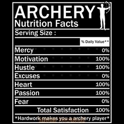 funny archery nutrition facts digital download files