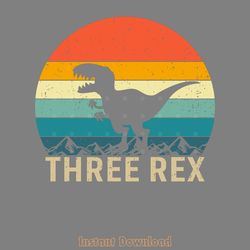 birthday t-shirt three rex 3rd birthday digital download files