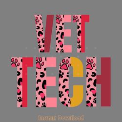 vet tech half leopard png file digital download files