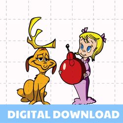 cindy lou who and max jingel ball svg