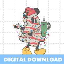 retro disney mickey christmas tree cake svg cricut files